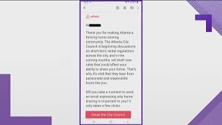Airbnb sends email asking Atlanta hosts to reach out to city council about short-term rentals
