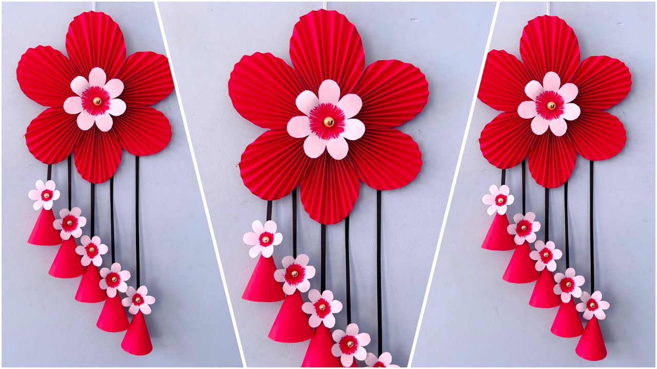 Easy and Quick Paper Wall Hanging Ideas / A4 sheet Wall decor ...