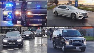 G7 Summit Liverpool - World Foreign Ministers Arriving and Leaving with High Security Escorts