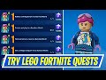 Fortnite Complete Try LEGO Fortnite Quests - How to EASILY Complete Play LEGO Fortnite Challenges