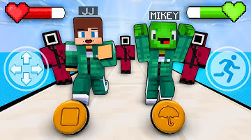 JJ and Mikey Squid Game Sugar Honeycomb Battle - Maizen Minecraft Animation