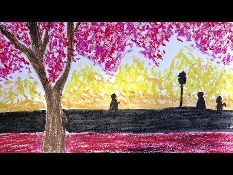 How To Draw Scenery For Kids | Scenery Drawing Step By Step With Narration