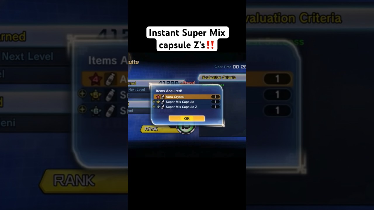 DB Xenoverse 2 INSTANT SUPER MIX CAPSULE Z‼️