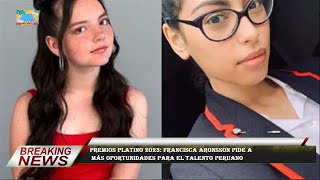 Premios Platino 2023 Francisca Aronsson Pide A Más Oportunidades Para El Talento Peruano
