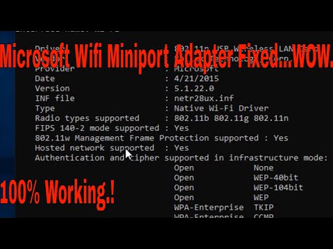 How To Fix Microsoft Wifi Virtual Miniport Adapter || 100 Working