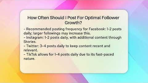 How Often Should I Post For Optimal Follower Growth? - Everyday-Networking