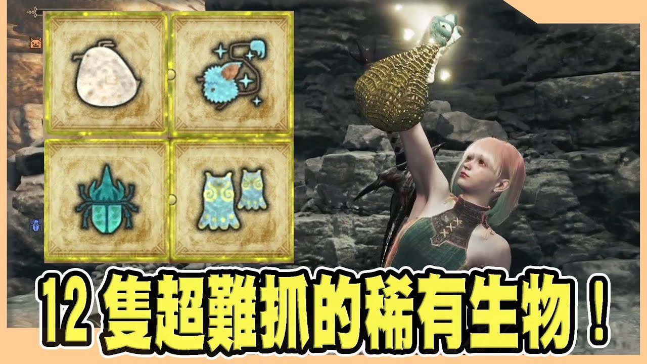 【魔物獵人荒野】12個稀有環境生物的抓法