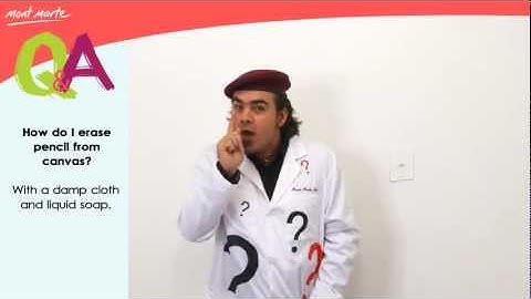 How to erase pencil from Canvas - Q&A by Mont Marte