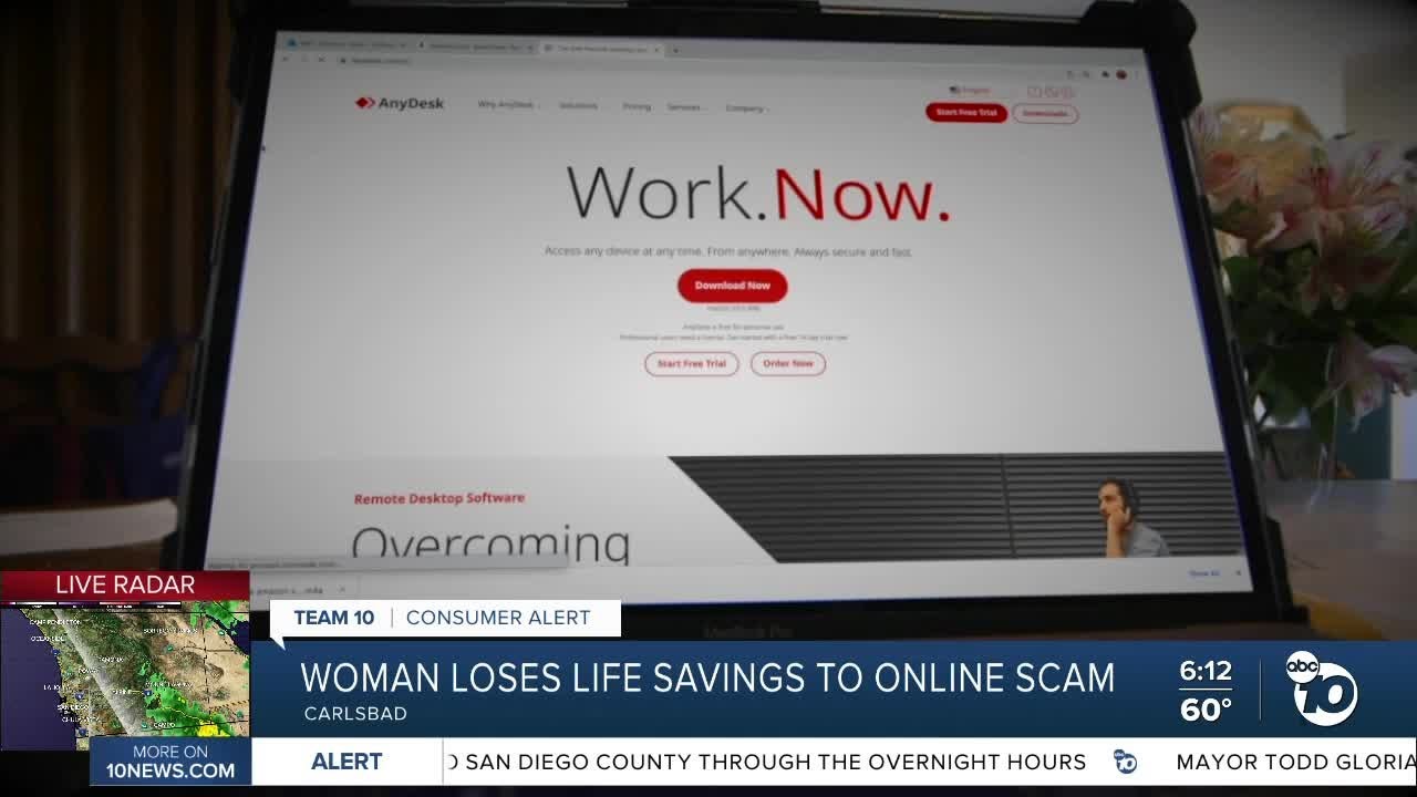 Woman loses life savings to online scam - YouTube