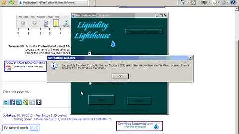 How to install FirstButton using Internet Explorer 7