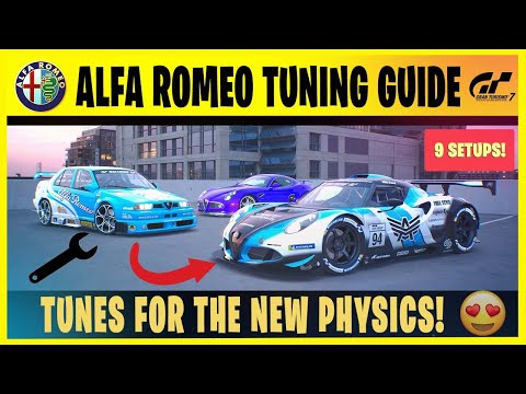 Gran Turismo 7 - Alfa Romeo Setup Guide & Review - 4C GR3 / 4C GR4 / & More (9 SETUPS!)
