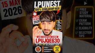 LPUNEST Coupon Code 2026 | LPU Admission 2026 | LPUNEST Scholarship Code #lpunest #lpunest2026