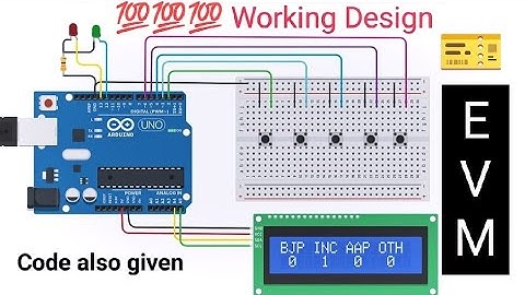 Electronic Voting Machine Project | EVM Circuit | Arduino Project | Tinkercad arduino project