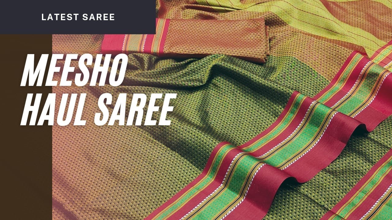 Meesho Latest Designer Organza,Chiffon Saree Haul/Designer Blouse / Dhanshv 