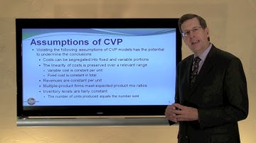 18 -- Critical Assumptions of Cost-Volume-Profit Modeling