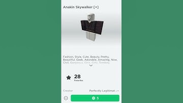 How to make Roblox Anikan Skywalker avatar