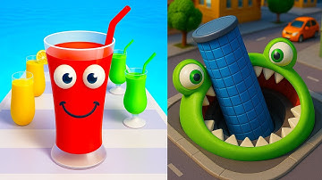 Juice Run vs Hole.io || Epic MixPlay 🔥 Max Levels Unlocked | Full Gameplay Walkthrough #101