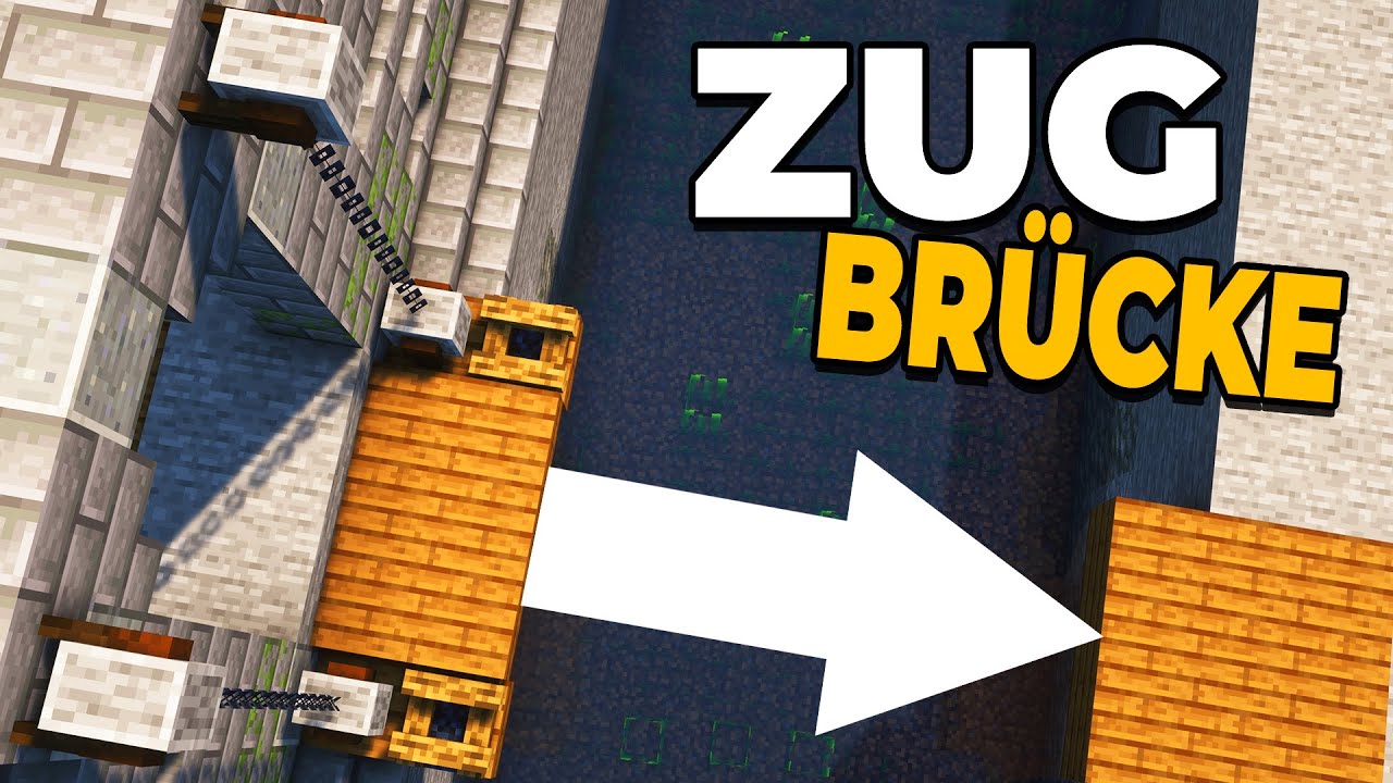 Minecraft funktionierende Zugbrücke bauen | Crocodileandy (Minecraft Java)