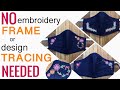Embroidery Face Mask tutorial & 8 Easy Designs (English subtitles/CC)