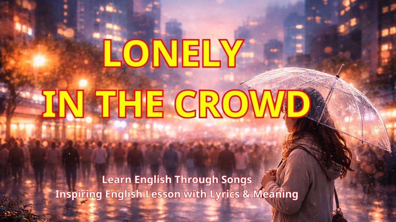 Lonely in the Crowd | Inspiring English Lesson with Lyrics & Meaning. Learn English Through Songs