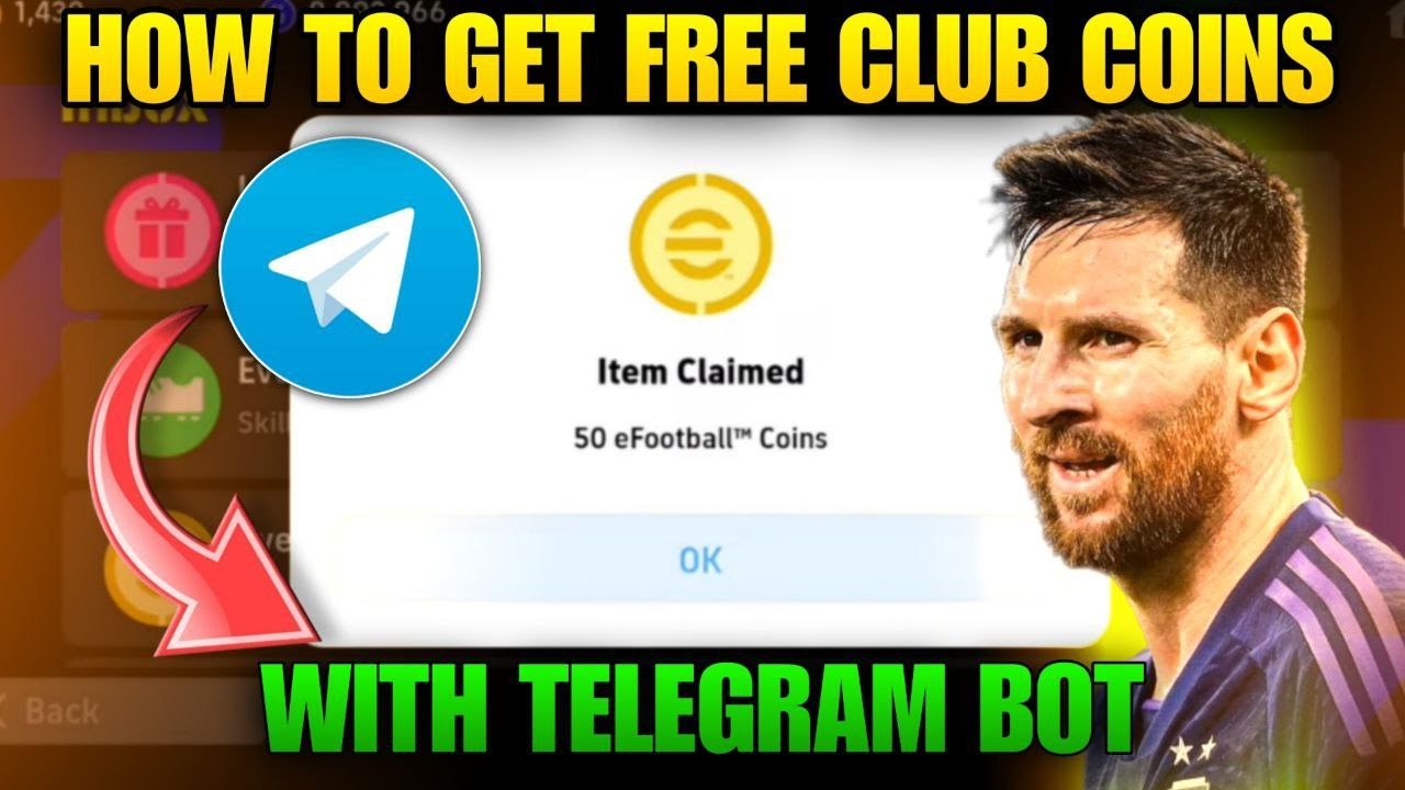 How To Get Free Club Coins By Telegram Bot 🔥😱 how to get free club coins in efootball 2024 mobile