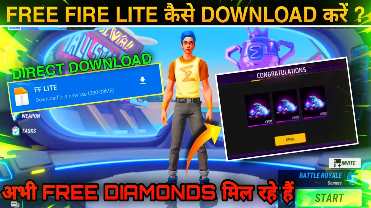 HOW TO DOWNLOAD FREE FIRE LITE, FF LITE DOWNLOAD KAISE KARE