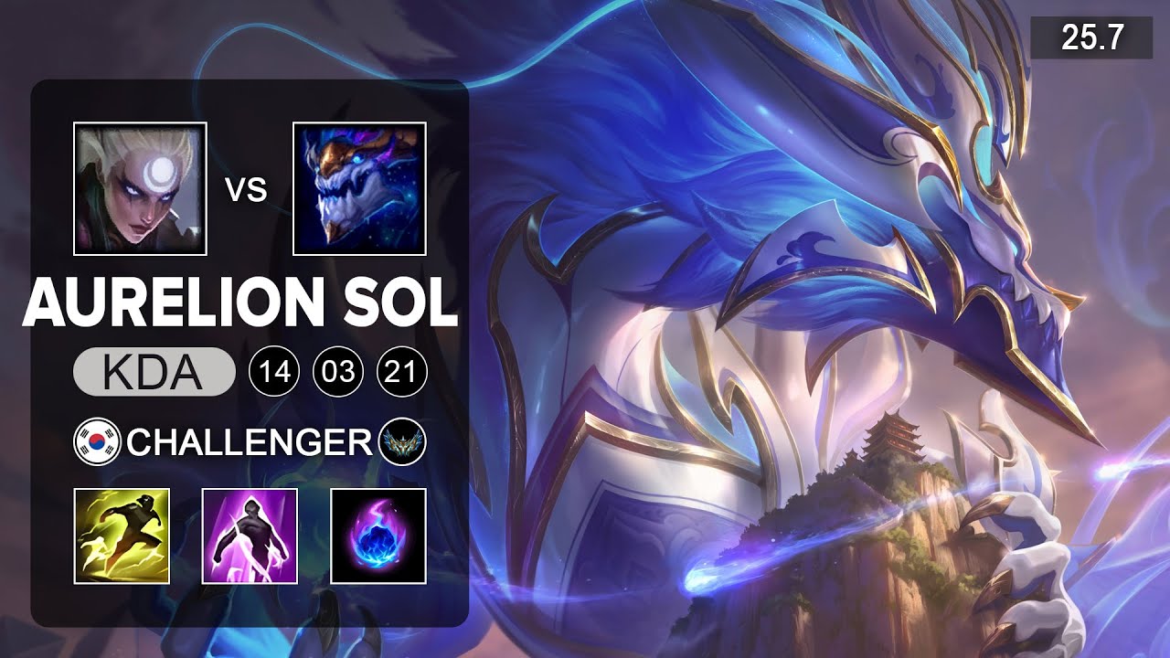 Aurelion Sol vs Diana Mid - KR Challenger - Patch 25.7 Season 15