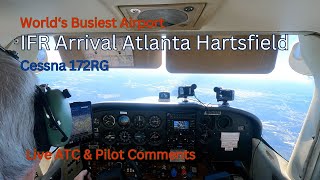 Flying IFR into Atlanta International in a Cessna 172 RG | REAL ATC Audio