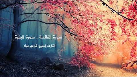 سورة الفاتحة وسورة البقرة بصوت القارئ الشيخ فارس عباد