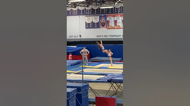 7 year old T&T gymnast doing level 10 trampoline r...