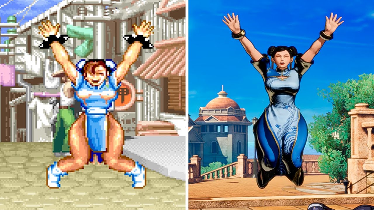 Эволюция классической позы победы Чун-Ли (1991-2025)