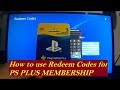 How to use Redeem Codes for PS PLUS MEMBERSHIP