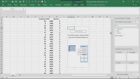 Data Analysis with Excel - 2.2 - Pivot Tables - Label and value filters and refreshing a pivot table