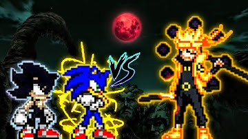 Sonic Chaos OP & Multiverse Sonic OP VS Naruto V3 OP (all form) in Jump Force Mugen
