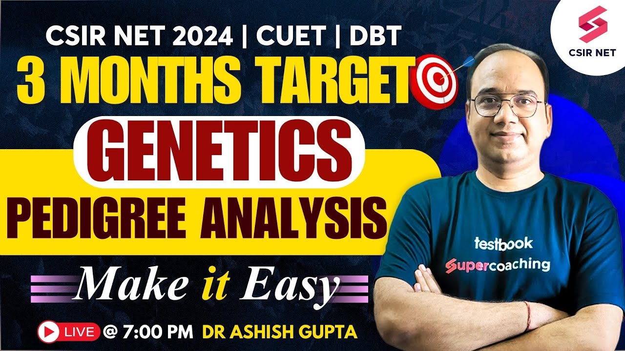 CSIR NET June 2024 | CUET PG | DBT | Life Science | Genetics | Pedigree Analysis | Dr. Ashish Gupta