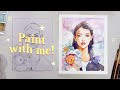 Paint with me! 🎨 Cozy Watercolor Painting at home 🏠