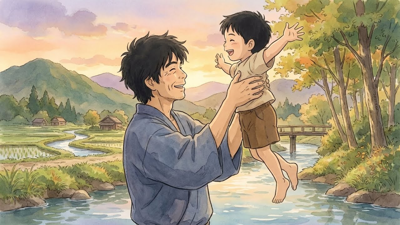 Yuki went for a walk with his dad l Rural life, Ghibli, daily life, lofi piano