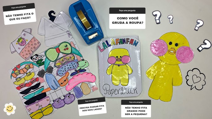 COMO DESENHAR ROUPAS PARA PAPER DUCK MENINO, Paper Duck Clothes