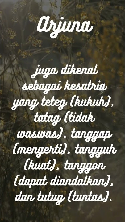 Watak arjuna