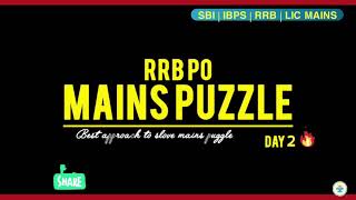 📌RRB PO MAINS PUZZLE DAY - 2 | Target RRB PO 📚✅. Best way to tackle Mains Puzzles 🔥. #rrbpo #ibpspo