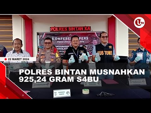 POLRES BINTAN MUSNAHKAN 925,24 GRAM S4BU | U-NEWS