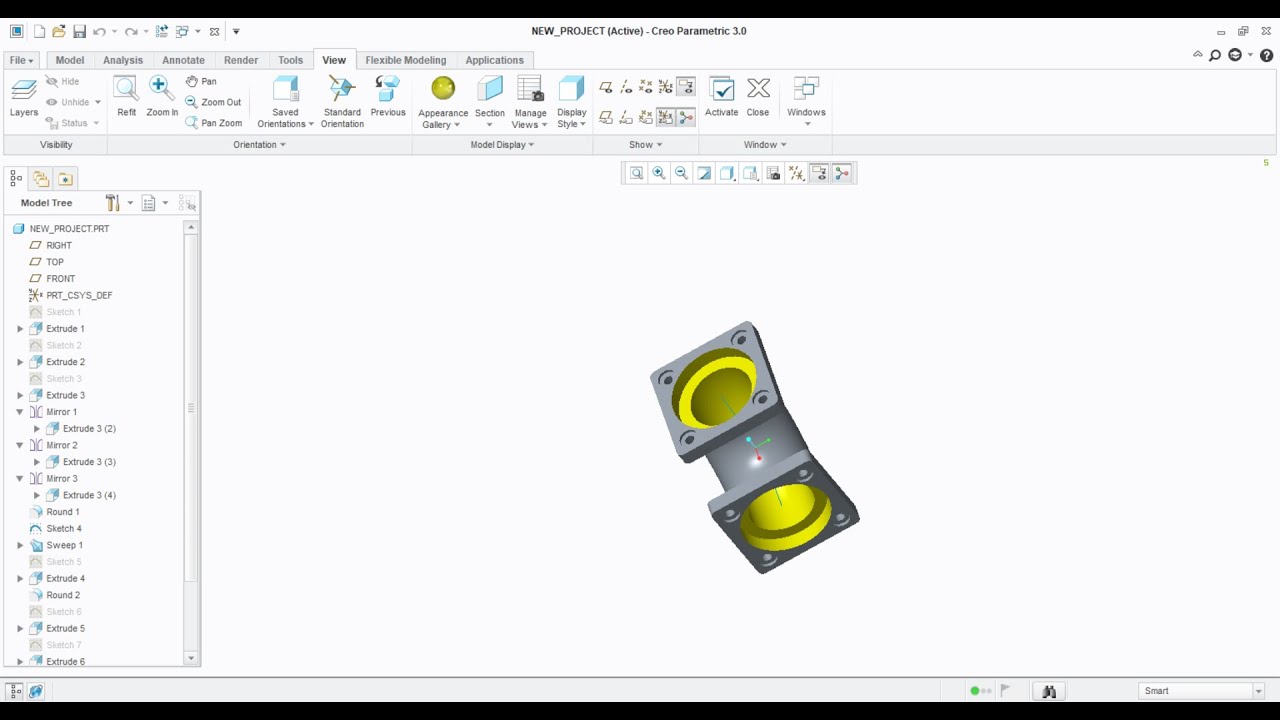 Creo Parametric Software Intermediate Projects #02 - YouTube