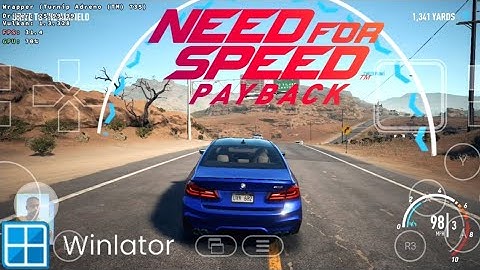 Need for Speed Payback on Android Winlator Bionic 2.6.1 Poco F6