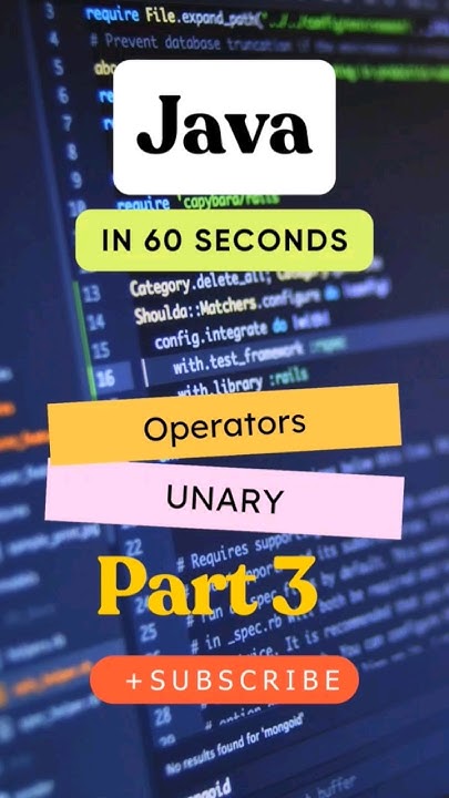 Unary Operators in Java - YouTube