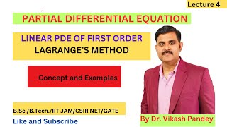Solution of linear PDE of first order by Lagrange's Method