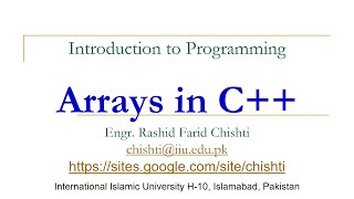 C++ Programming 33 Arrays