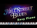 Hill Street Blues Theme (Mike Post) - Easy piano with sheet music, piano tutorial