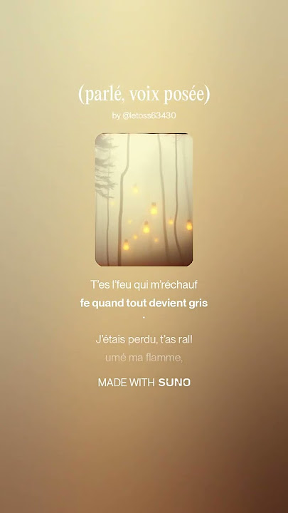 Y’a des gens qui passent, y’a toi qui restes.