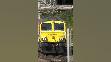 Class 66 Freightliner great Tones passing Stafford #train #railways #tones
