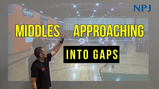 Detailed Volleyball middle hitter tips for approaching into gaps | Demo of how to keep it coupled in practice Information
